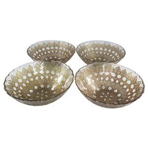 Artistic Accents Turkish Bowl Set Gold Lace Metallic Medallion